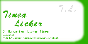 timea licker business card